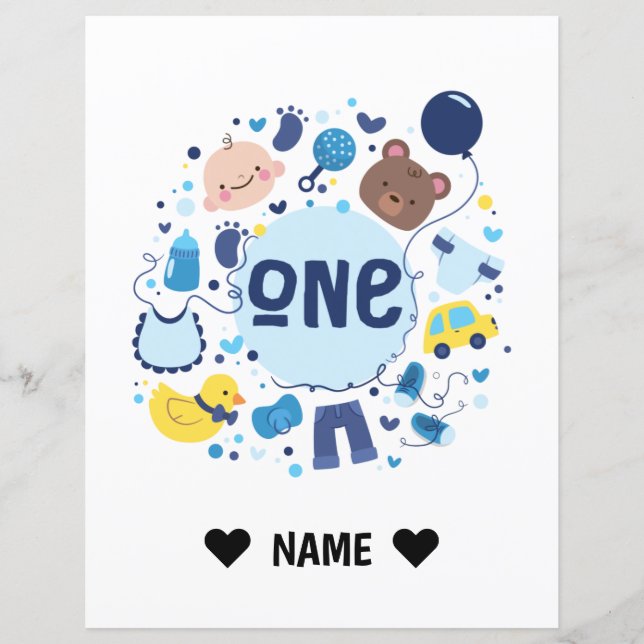 Lámina 1.ᵉʳ cumpleaños (Anverso)