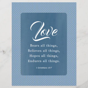 Lámina 1 Corintios 13:7 El Amor Todo Lo Soporta