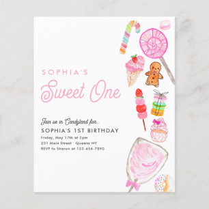 Lámina 1° cumpleaños de Candyland, niños de golosinas