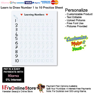 Lámina 1 Learn To Draw Number 1 to 10 Teacher Home School