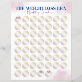 Lámina 2024 The Weight Loss Era Tracker - 52 Week Tracker