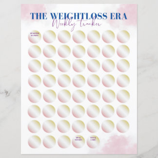 Lámina 2024 The Weight Loss Era Tracker - 52 Week Tracker