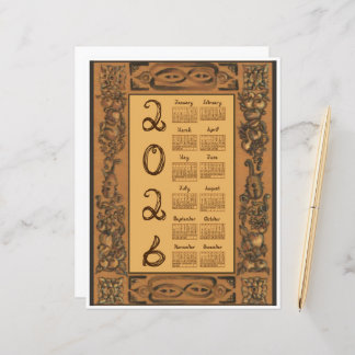 Lámina 2026 Calendar Windsor Castle Inspired Wood Fabric