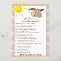 20 preguntas editables sobre Baby Shower de padres
