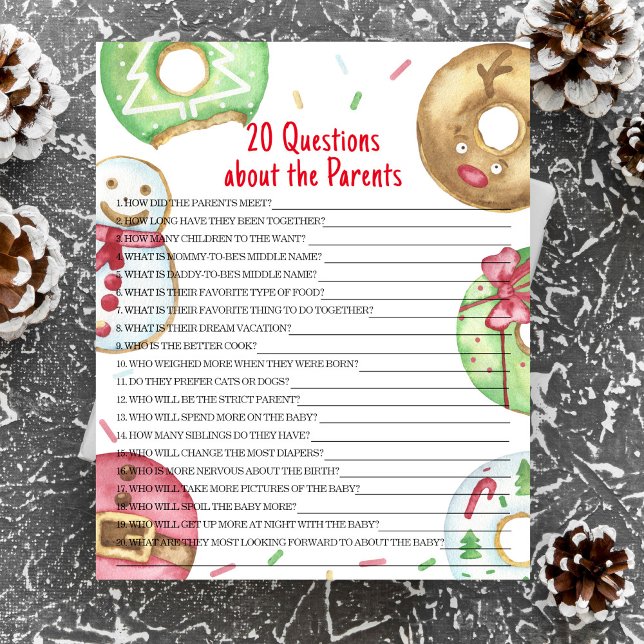 Lámina 20 Preguntas sobre el juego de la ducha de bebé pa (Subido por el creador)