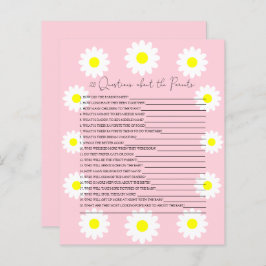 Lámina 20 Preguntas sobre el juego de la ducha de bebé pa