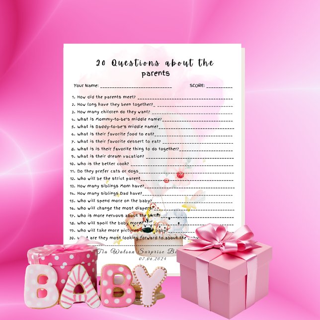 Lámina 20 preguntas sobre los padres, animales y Safari (Subido por el creador)