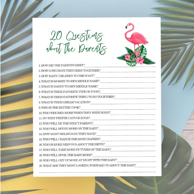 Lámina 20 Preguntas sobre los Padres - juego de ducha par (Subido por el creador)