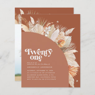 Lámina 21 cumpleaños pampas hierba barro barro presupuest