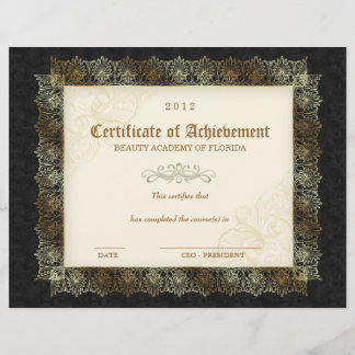 Lámina 232 Diploma de diploma de belleza Blak