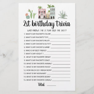 Lámina 2.ª partida editable de Trivia de cumpleaños