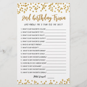 Lámina 2.ª partida editable de Trivia de cumpleaños