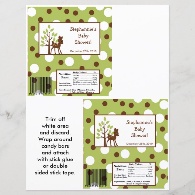 Lámina 2 amigos de Hershey's Large Bar Wrapper Woodland (Anverso)