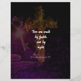 Lámina 2 Corinthians 5:7 Biblia Verse Cita sobre fe