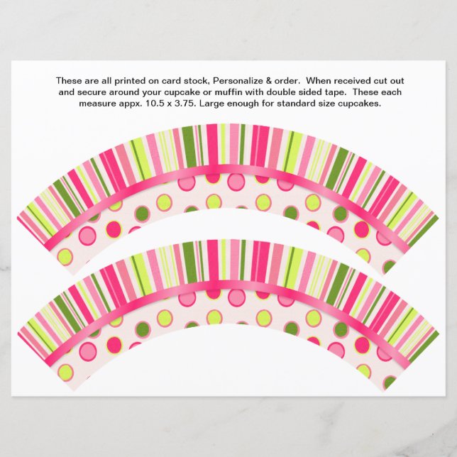 Lámina 2 Cumpleaños de Polka Dot Personaliza el repostaje (Anverso)
