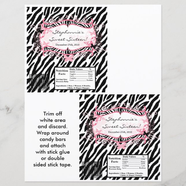 Lámina 2 Gran Premio de cebra de mariposa de envolvimient (Anverso)