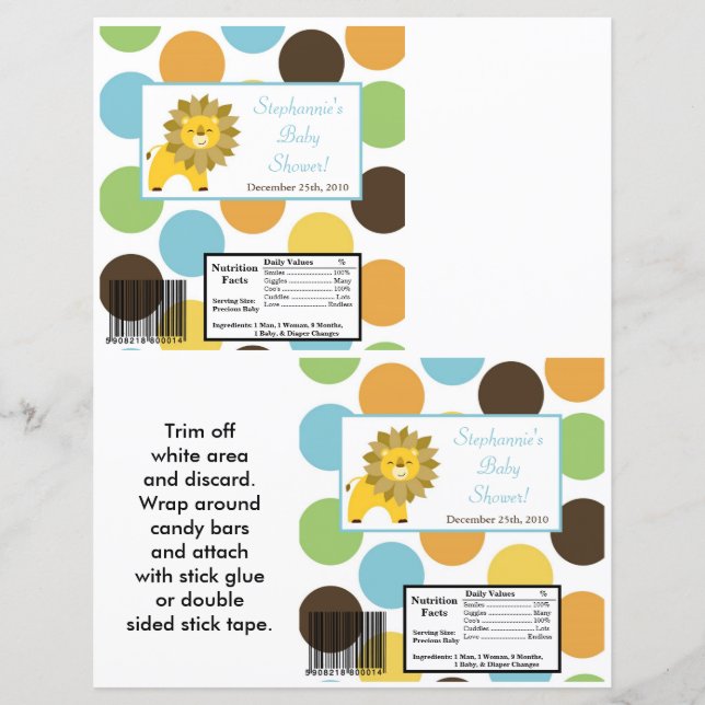 Lámina 2 Hershey's Large Bar Wrapper Jungle King Lion Saf (Anverso)