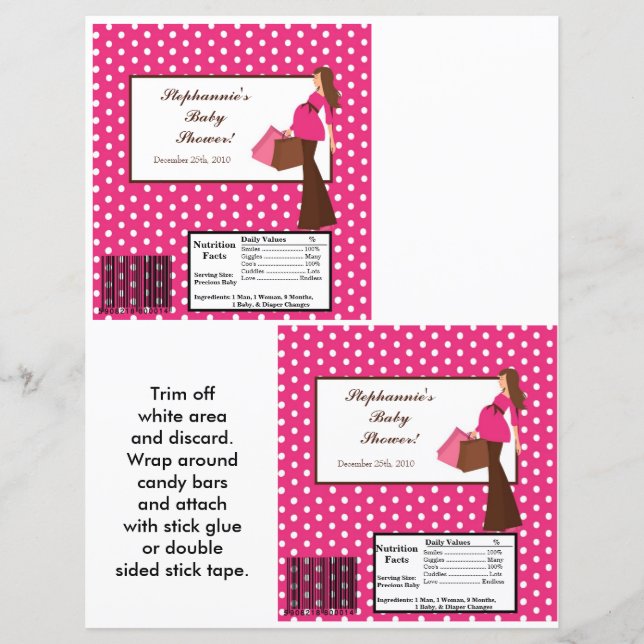 Lámina 2 Hershey's Large Bar Wrapper Mod Mom Polka D (Anverso)