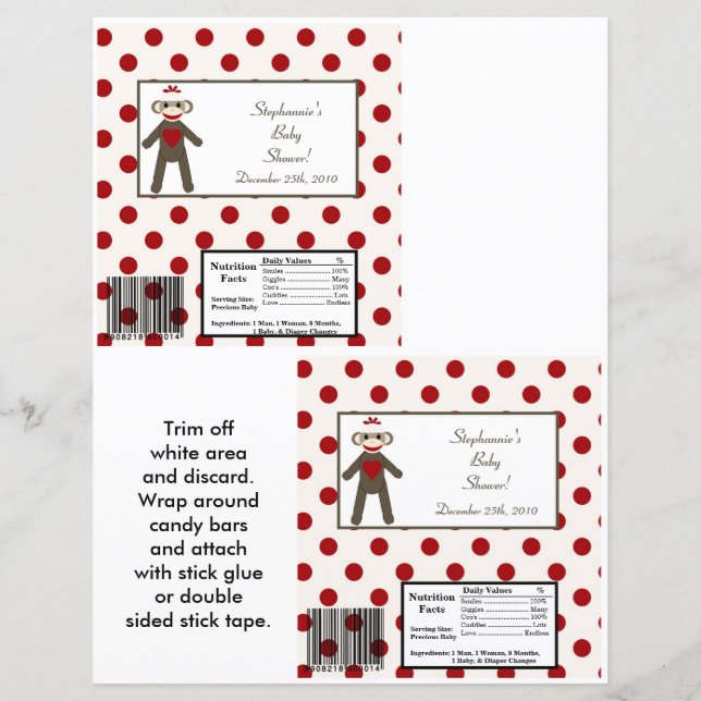 Lámina 2 Mono de media luna rojo envuelto en un gran bar  (Anverso)