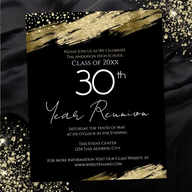 Lámina 30.ª Clase Presupuesto Reunión Invitación Negra Or (Subido por el creador)