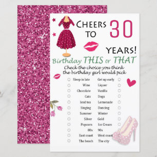Lámina 30.º cumpleaños éste o aquél