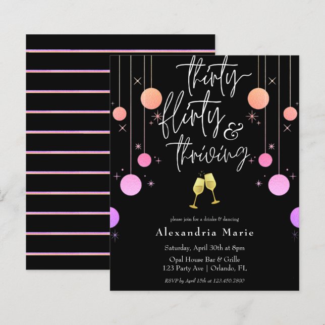 Lámina "30 Flirty Thriving", la espuma moderna del presup (Anverso / Reverso)