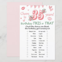 35.º cumpleaños éste o aquel juego