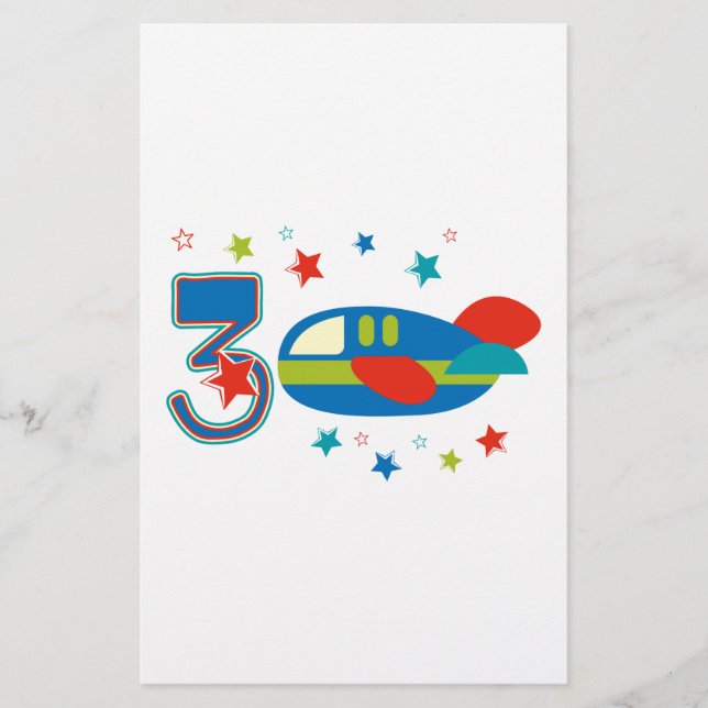 Lámina 3.ᵉʳ avión de cumpleaños (Anverso)