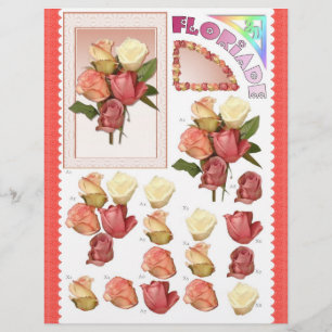 Lámina 3D Decoupage - Floriade - Ramo de rosas