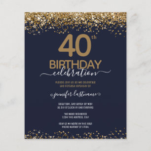 Lámina 40.ª invitación al presupuesto por Fiesta de cumpl