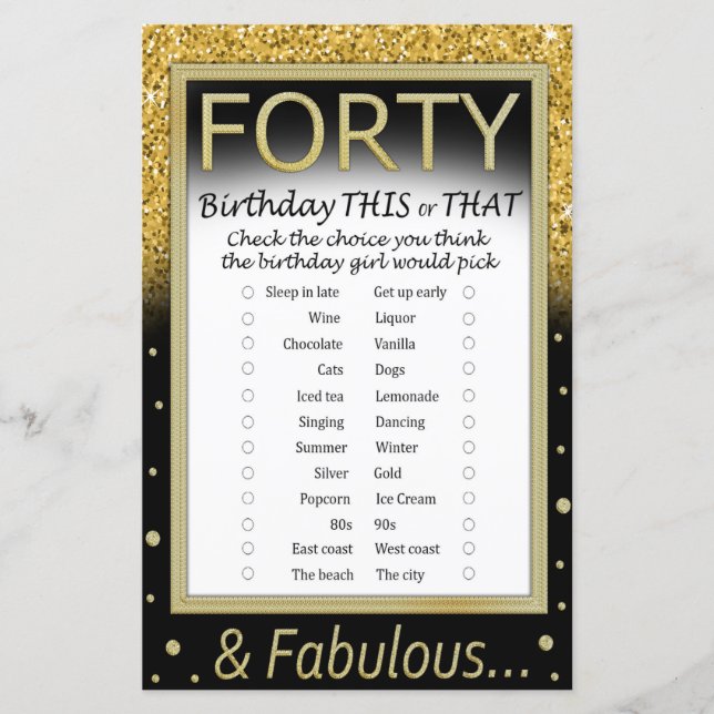 Lámina 40 Años Este o Ese Juego (Anverso)