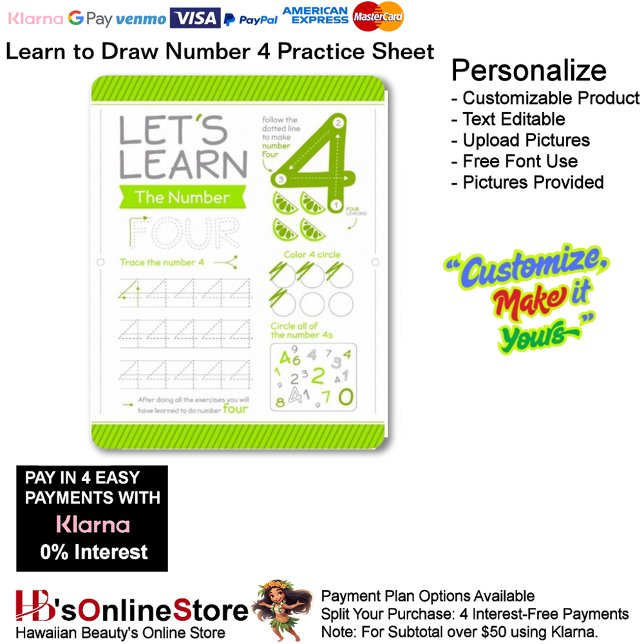 Lámina 4 Learn To Draw Number 4 Teacher Home Schooling  (4 Learn To Draw Number 4 Teacher Home Schooling.)