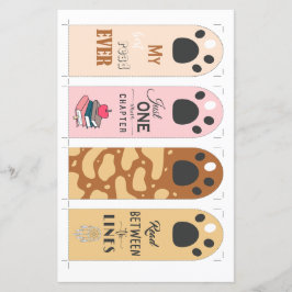 Lámina 4 marcadores de trazo recortado con comillas