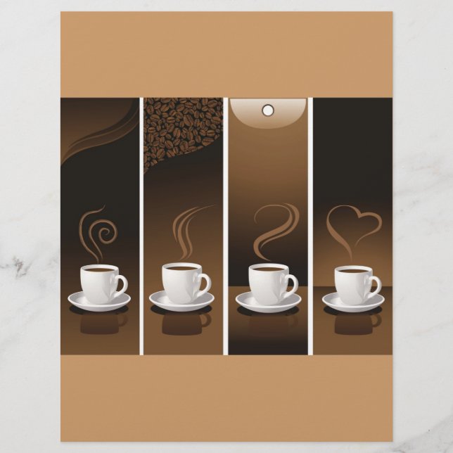 Lámina 4 tazas de café en vector (Anverso)