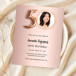 Lámina 50.ª invitación a la fotografía de oro del rosa de