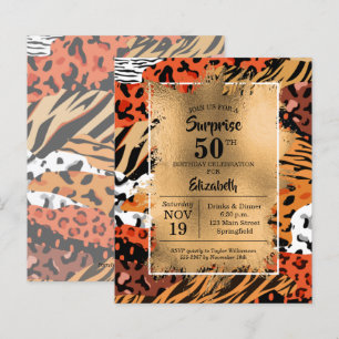 Lámina 50.º cumpleaños Invitaciones a la impresión de ani