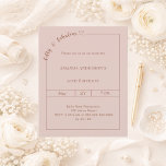 Lámina 50 and fabulous blush pink birthday invitation<br><div class="desc">Celebrate a milestone in style with this elegant 50 & Fabulous birthday invitation in dusty blush pink. Designed for a sophisticated and memorable celebration, this invitation features a clean, modern layout with a delicate script detail and subtle heart accent for a feminine and timeless touch. Perfect for women celebrating their...</div>