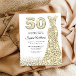 Lámina ¡50 y fabuloso! Invitación a cumpleaños número 50<br><div class="desc">¡50 y fabuloso! Invitación a cumpleaños número 50 mujeres con presupuesto</div>