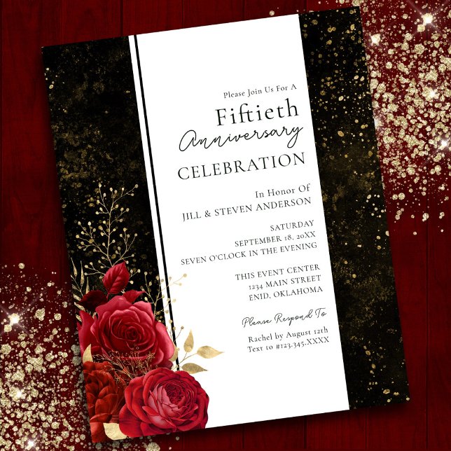 Lámina 50th Wedding Anniversary Floral Budget  (Subido por el creador)