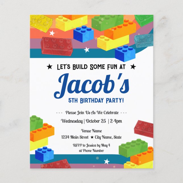 Lámina 5.º Edificio de cumpleaños bloquea a chico diverti (Anverso)