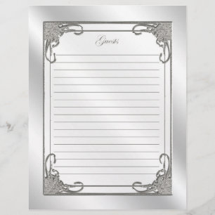 Lámina 60.º Boda Aniversario Lista de invitados