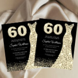 Lámina 60 y fabuloso!! Invitación a fiesta de cumpleaños<br><div class="desc">60 y fabuloso!! Invitación a fiesta de cumpleaños número 60 del presupuesto</div>