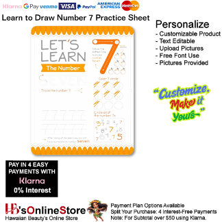 Lámina 7 Learn To Draw Number 7 Teacher Home Schooling