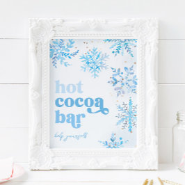 Lámina 8x10 Snowflake Hot Cocoa Bar Sign