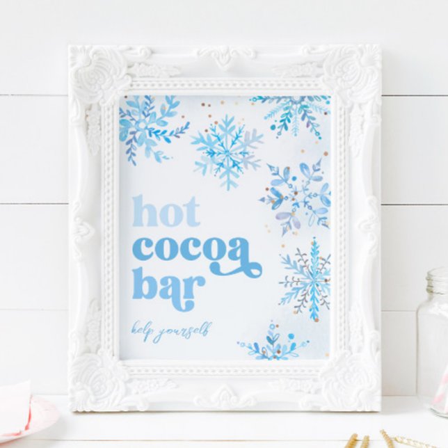 Lámina 8x10 Snowflake Hot Cocoa Bar Sign (Subido por el creador)