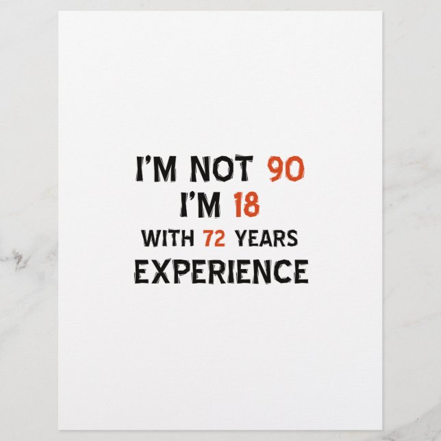 Lámina 90.º diseño de cumpleaños genial (Anverso)