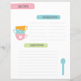 Lámina A4 Recipe Template