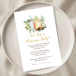 Lámina A Baby is Brewing Coffee Baby Shower How BIg Game