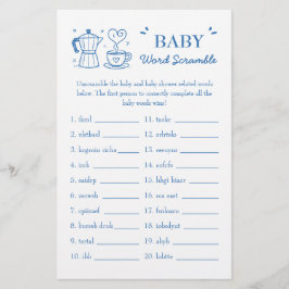 Lámina A Baby Is Brewing Coffee Baby Word Scramble Game