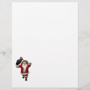 Lámina A Jolly Santa Claus le encantan los Black Ravens